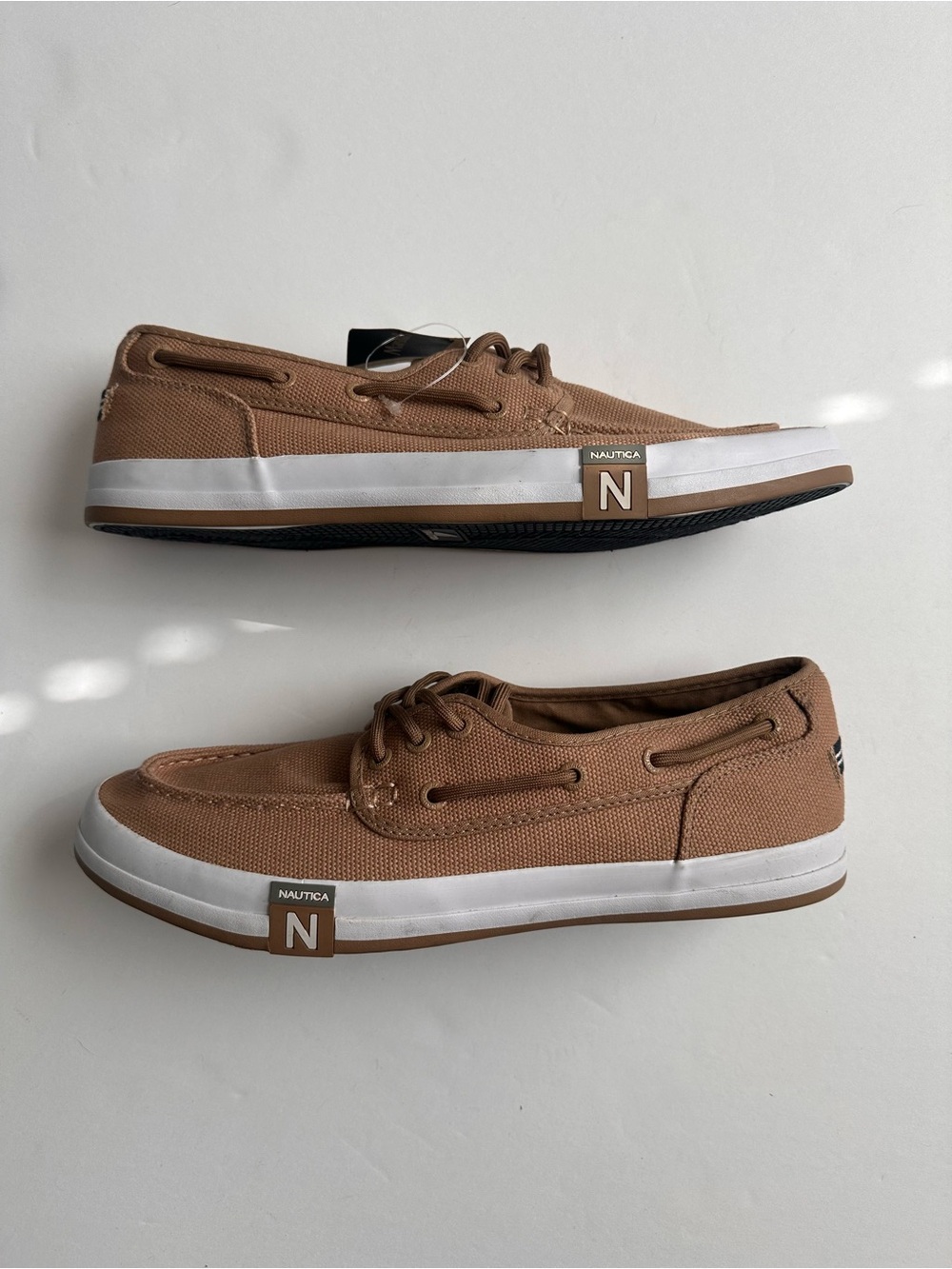 Nautica Brown Canvas Boat Shoes